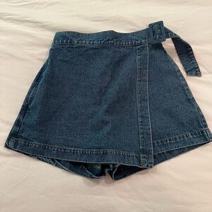 Entro Blue Denim Wrap Skorts